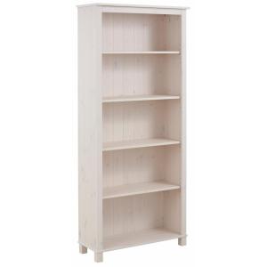 Bibliothèque avec 4 étagères en pin blanc