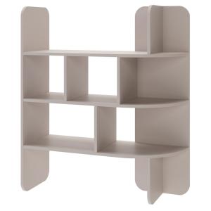 Bibliothèque avec niches ouvertes beige 120 cm