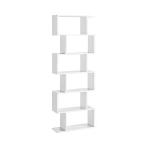 Bibliothèque blanche à 6 niveaux - L70 x H190,5 cm