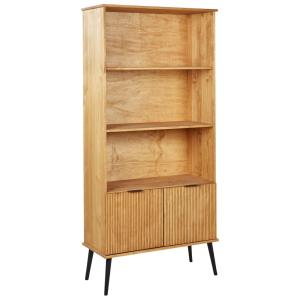 Bibliothèque bois de pin 190 cm marron