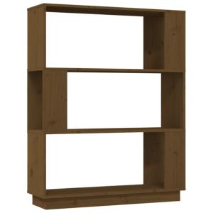 Bibliothèque/Cloison bois Marron miel 80x25x101 cm