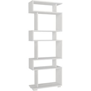 Bibliothèque déstructurée 6 niches blanche 60 cm