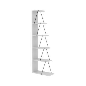 Bibliothèque effet bois blanc noir 50x22  cm