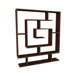 Bibliothèque effet bois marron 125x22h149 cm