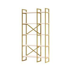 Bibliothèque effet bois or blanc 88x30  cm