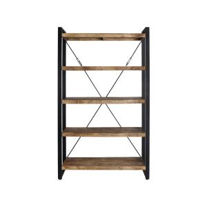 Bibliothèque en bois de mangue marron  en 120x40x200 cm