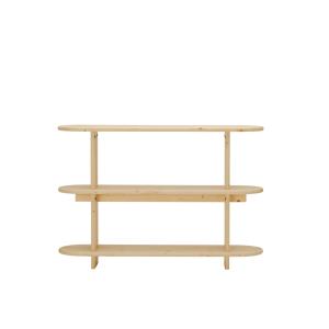 Bibliothèque en bois de sapin beige, 120 cm