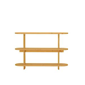 Bibliothèque en bois de sapin marron clair, 120 cm