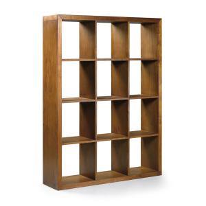 Bibliothèque en bois marron 12 niches L 135 cm