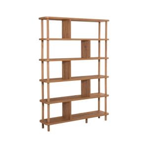 Bibliothèque en bois noble chêne marron