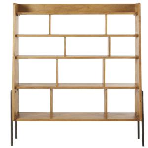 Bibliothèque en manguier et métal noir L145