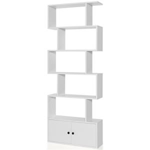 Bibliothèque ètagère 5 niveaux armoire en bois blanc 70 x 2…