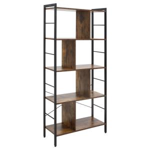 Bibliothèque étagère de rangement 5 niveaux cadre en acier…