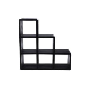 Bibliothèque étagère échelle 6 cubes de rangement en teck n…