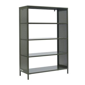 Bibliothèque métal vert olive h145cm