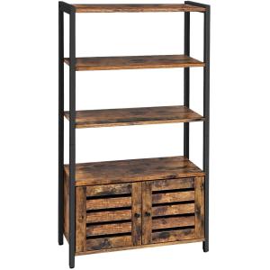 Bibliothèque meuble de rangement dorée 70 x 30 x 121.5 cm