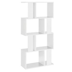 Bibliothèque pour salon meuble effet bois blanche 130 x 60…