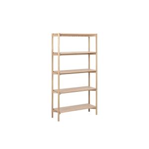 Bibliothèque scandinave en chêne blanchi 4 tablettes