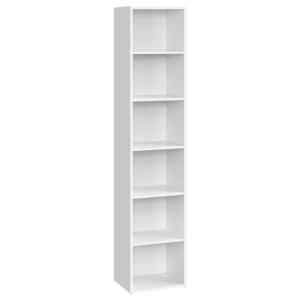 Bibliothèque sur 6 niveaux 24 x 30,2 x 160,7 cm blanc nuage