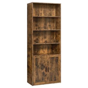 Bibliothèque sur 6 niveaux avec portes 24 x 60 x 175 cm mar…