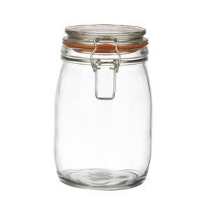 Bocal à conserves à clip en verre   vogue 1 l