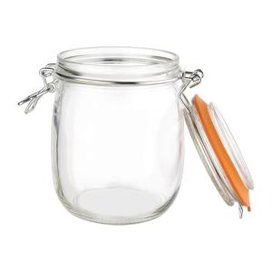 Bocal à conserves en verre avec clip 750 ml   vogue