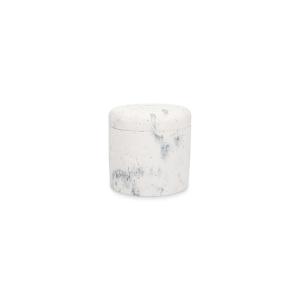 Bocal de stockage blanc en synthétiques 9,5xh9,5cm