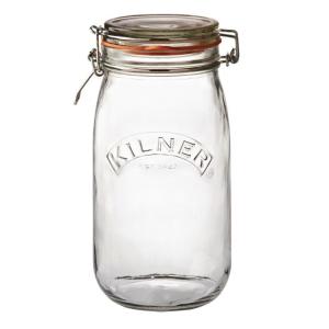Bocal en verre pour conserves avec clip   1.5l