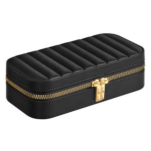 Boîte à bijoux de voyage avec miroir noir