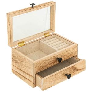 Boîte à bijoux en bois 19.5x11.5x12.5cm
