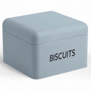 Boîte à biscuit métal  20x14cm Bleu