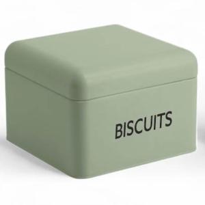 Boîte à biscuit métal  20x14cm Vert