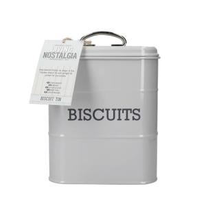 Boîte à Biscuits en Inox et Couvercle Étanche Gris Clair