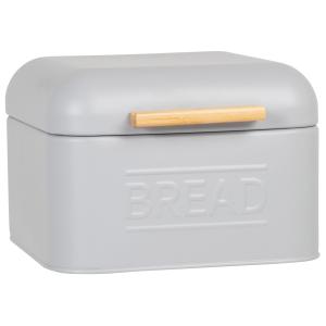 Boîte à pain en métal gris