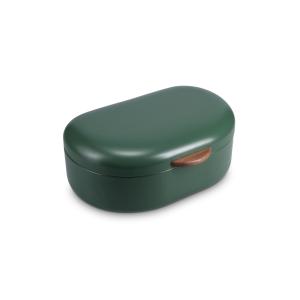 Boîte à pain vert en métaux 33,5x21xh14,5cm