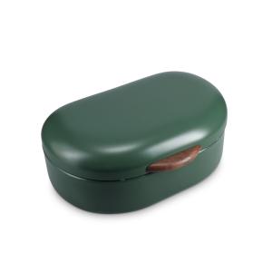 Boîte à pain vert en métaux 40x29xh19,5cm