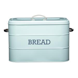 Boîte à pain vintage en acier carbone bleu
