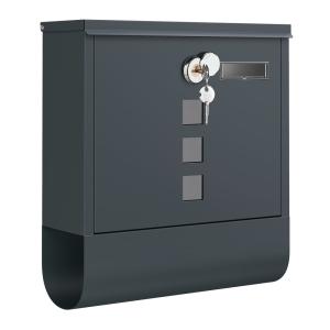 Boîte aux lettres murale avec serrure avec couvercle rotati…