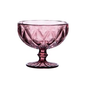 Boite de 6 coupes de glace 35 cl    rose en verre