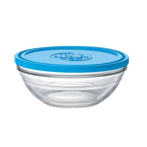 Boite de conservation ronde couvercle bleu 2,4L