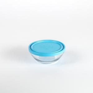 Boite de conservation ronde couvercle bleu 50cl