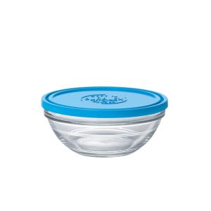 Boite de conservation ronde couvercle bleu 97cl