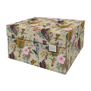 Boite de rangement botanical 39,5x32x21cm en carton multico…