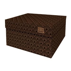 Boite de rangement night sky 39,5x32x21cm en carton noir