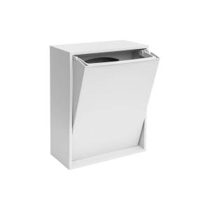 Boîte de recyclage en plastique recyclé blanc H40x15x30