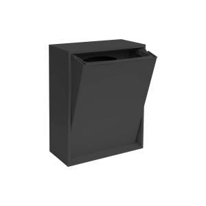 Boîte de recyclage en plastique recyclé noir H40x15x30