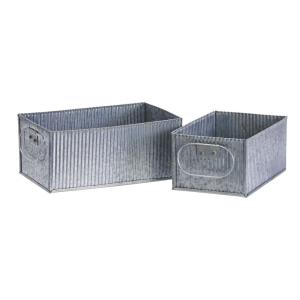 Boîte rangement Métal Argent