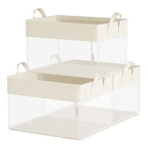 Boîtes de rangement lot de 3 taille moyenne pliable couleur…