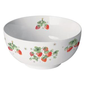 Bol blanc en porcelaine fraises délicieuses