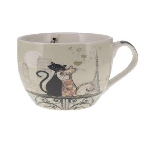 Bol chats amoureux à Paris en porcelaine 500 ml